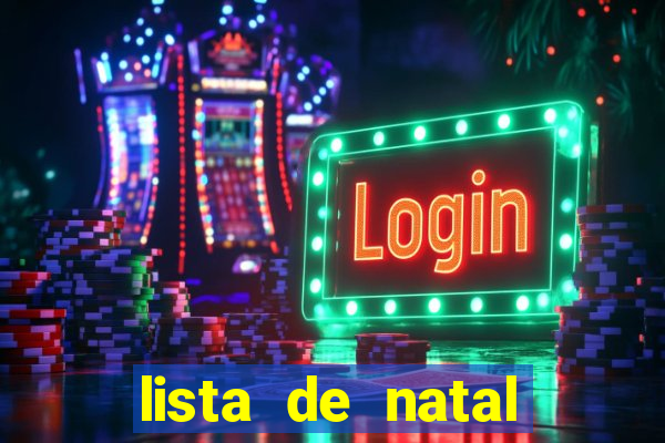 lista de natal para imprimir